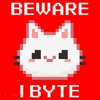 8-Bit Cute Vampire Cat Pixel Funny Video Game Beware I Byte Santa Hat thumb 1