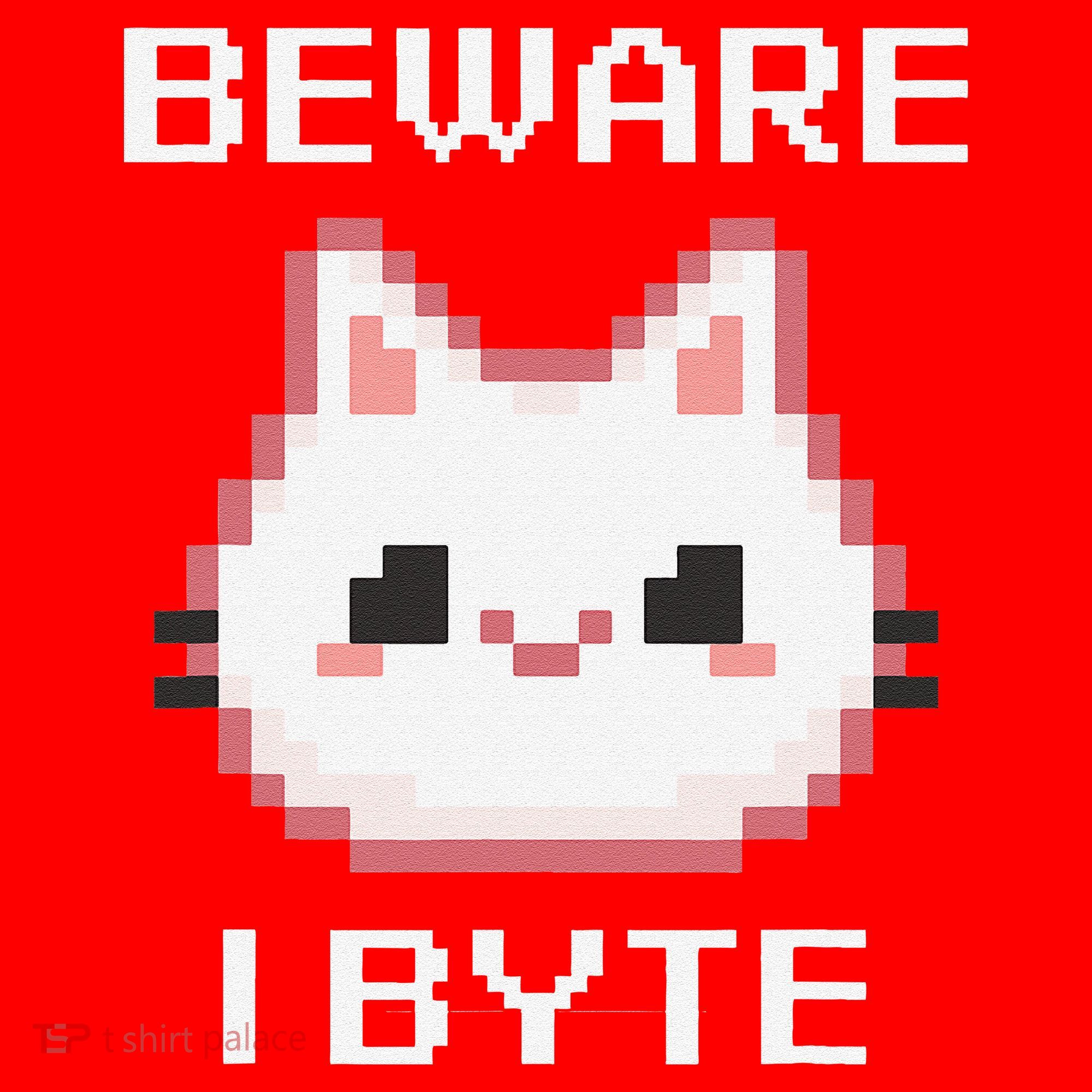 8-Bit Cute Vampire Cat Pixel Funny Video Game Beware I Byte Santa Hat
