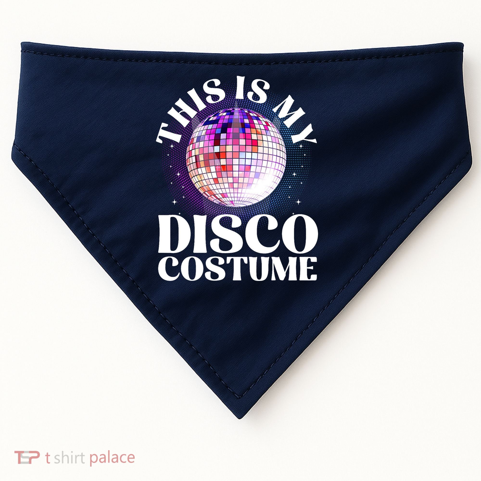 80s Disco Art 70s Ball Costume Disco Dance USA-Made Doggie Bandana