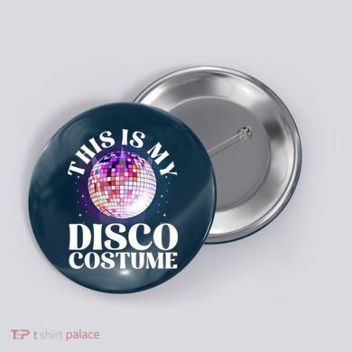 80s Disco Art 70s Ball Costume Disco Dance Button