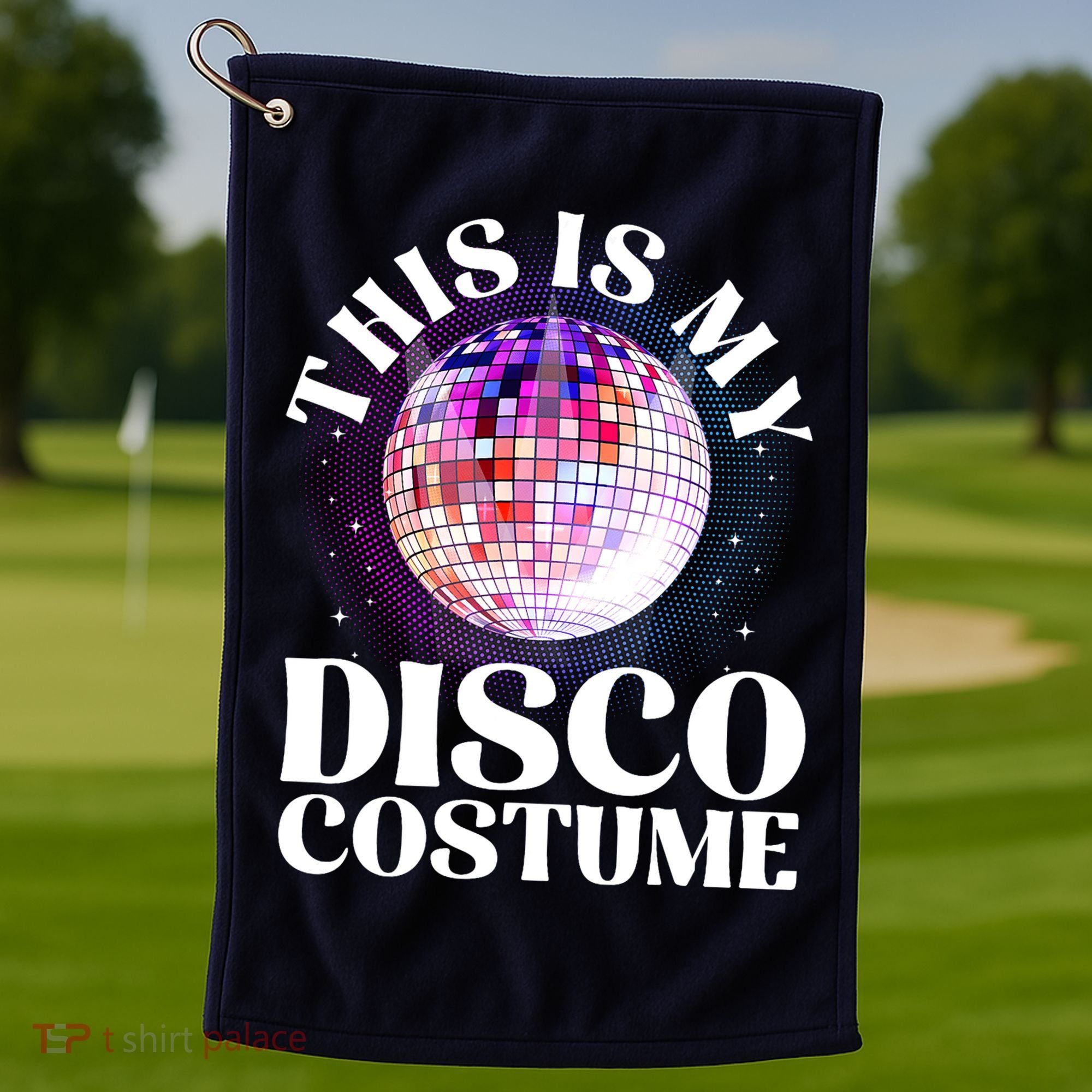 80s Disco Art 70s Ball Costume Disco Dance Golf Towel