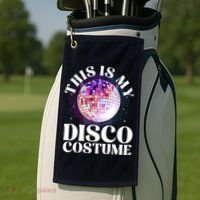 80s Disco Art 70s Ball Costume Disco Dance Golf Towel thumb 2