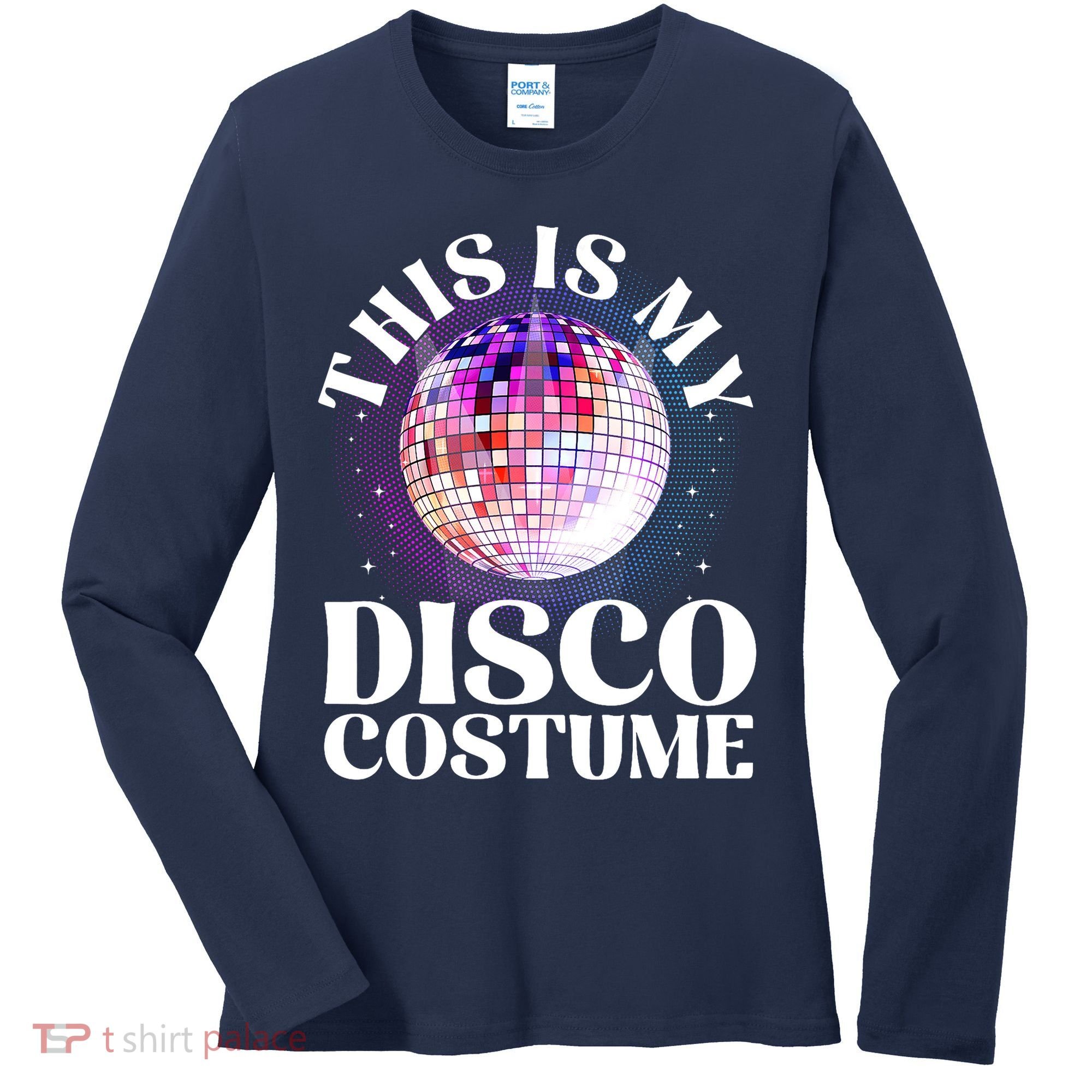 80s Disco Art 70s Ball Costume Disco Dance Women's Long Sleeve Shirt