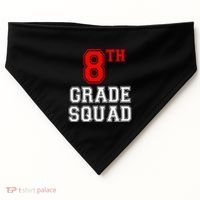8th Eighth Grade Squad Back To School Teacher Gift USA-Made Doggie Bandana thumb 0