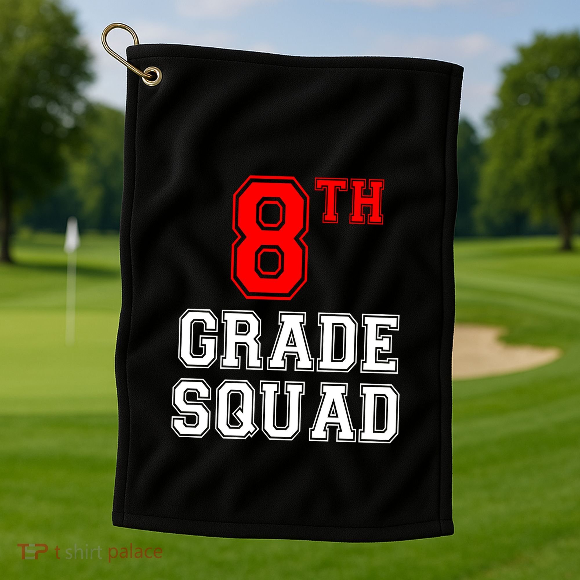 8th Eighth Grade Squad Back To School Teacher Gift Golf Towel