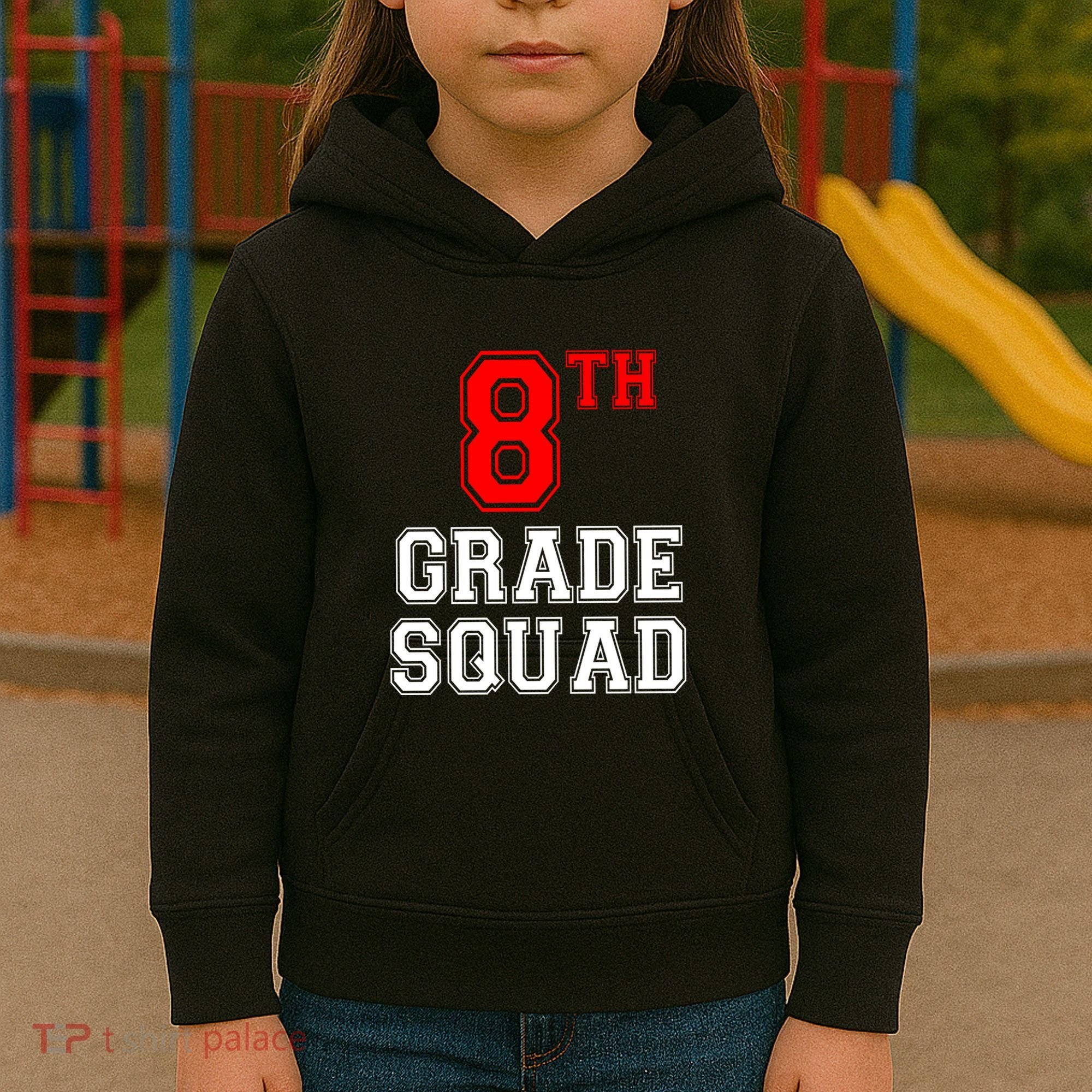 8th Eighth Grade Squad Back To School Teacher Gift Kids Hoodie