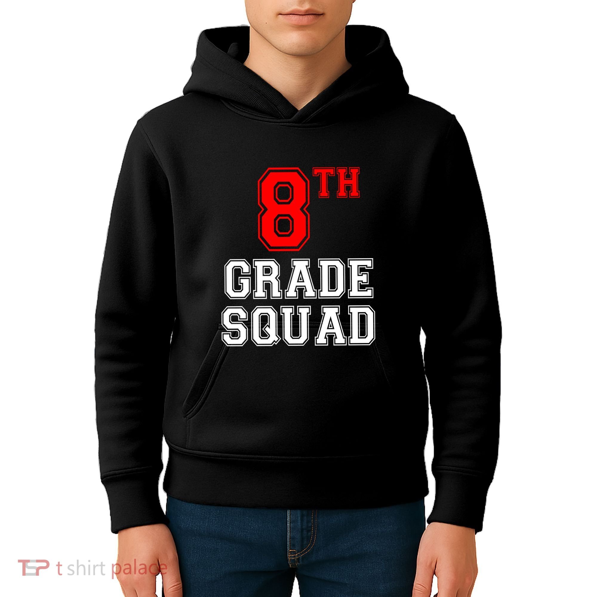 8th Eighth Grade Squad Back To School Teacher Gift Kids Hoodie