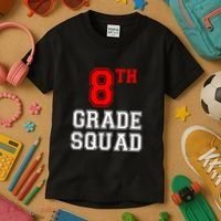 8th Eighth Grade Squad Back To School Teacher Gift Kids T-Shirt thumb 3