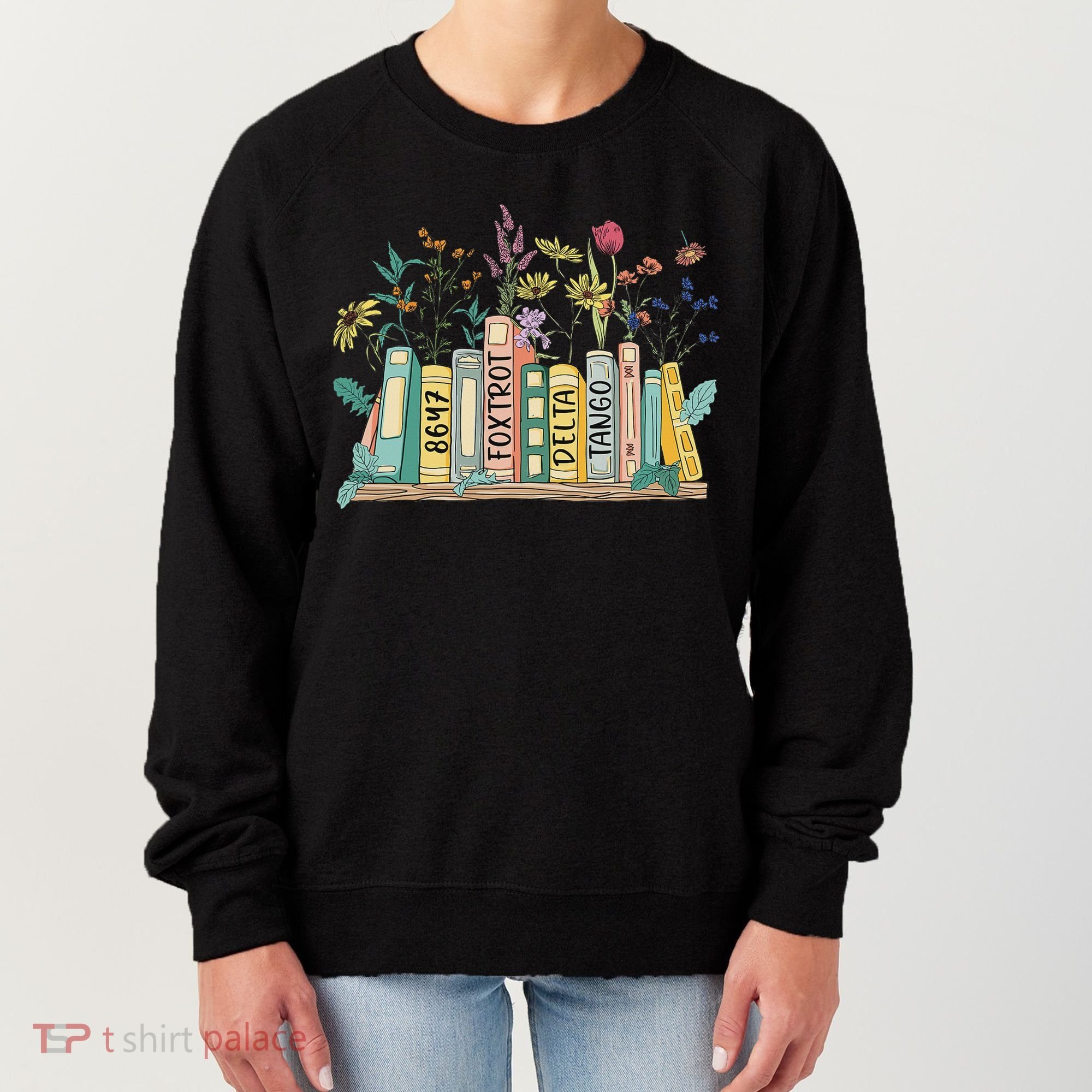 8647 Foxtrots Deltas Tangos Book Flower Women's Sweatshirt