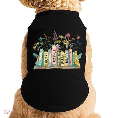 8647 Foxtrots Deltas Tangos Book Flower Doggie Tank