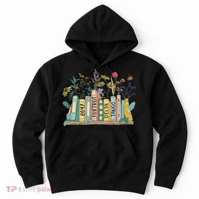 8647 Foxtrots Deltas Tangos Book Flower Hoodie