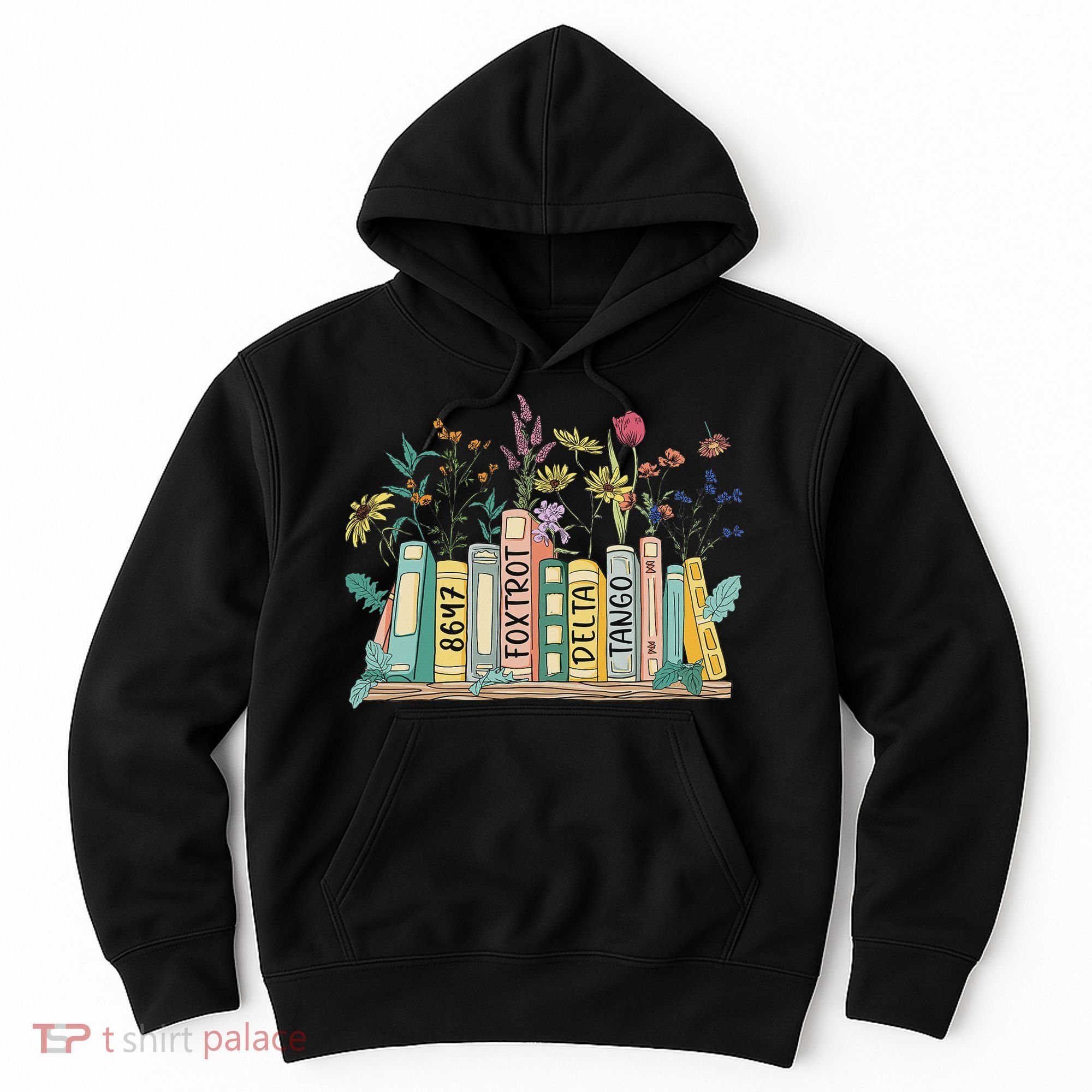 8647 Foxtrots Deltas Tangos Book Flower Hoodie