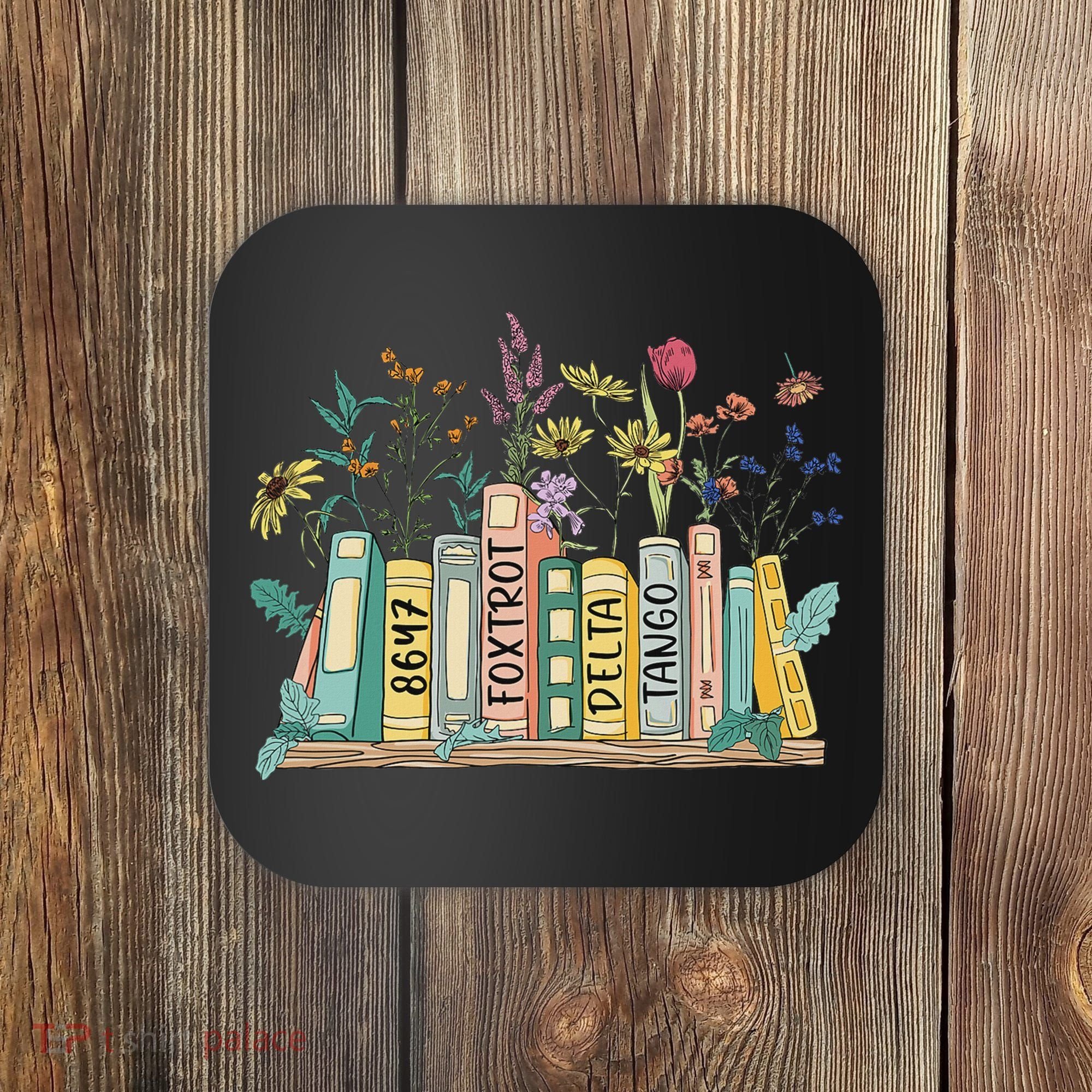 8647 Foxtrots Deltas Tangos Book Flower Coaster