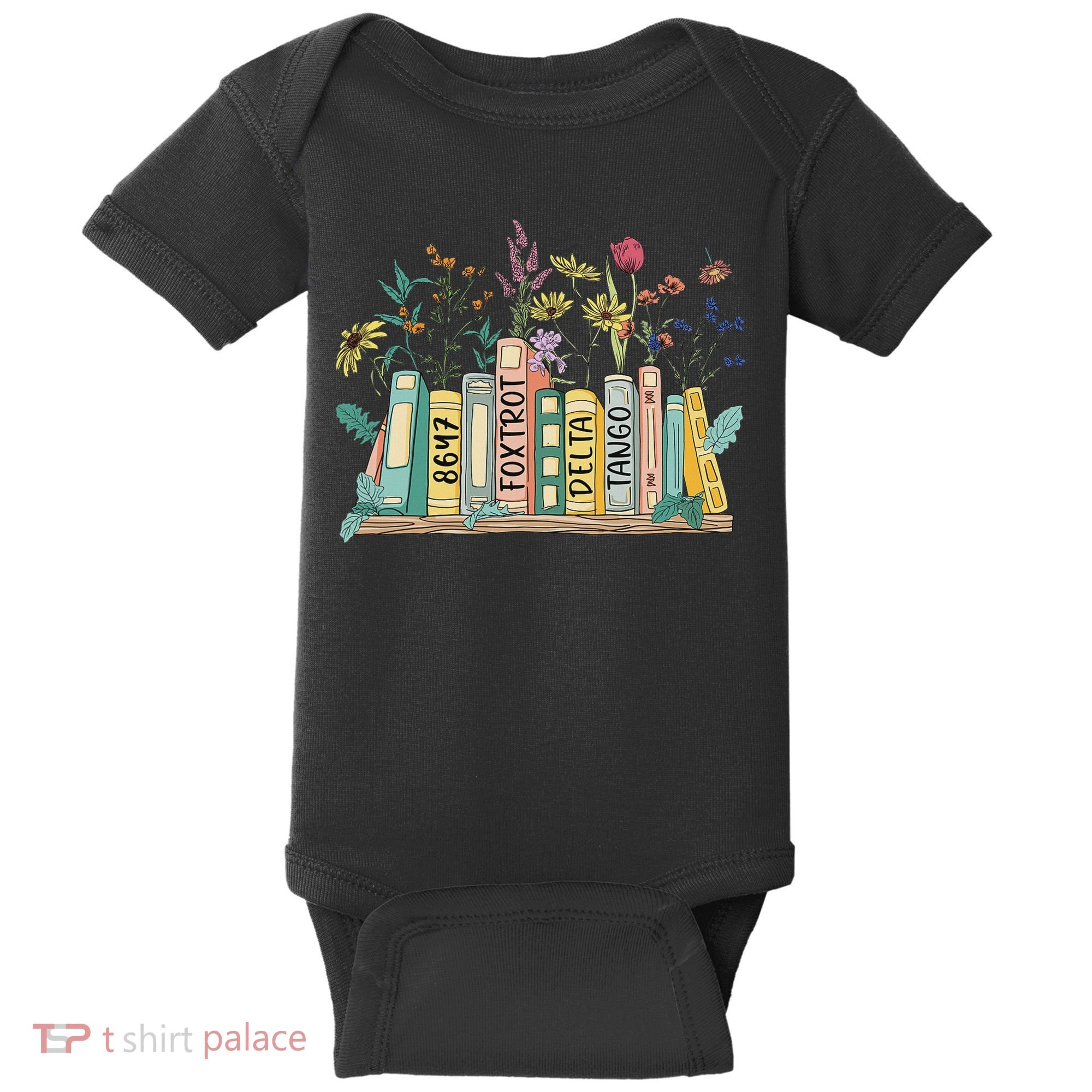 8647 Foxtrots Deltas Tangos Book Flower Baby Bodysuit