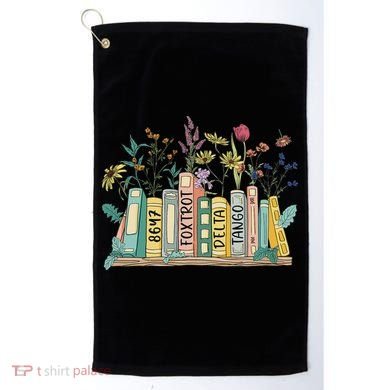8647 Foxtrots Deltas Tangos Book Flower Golf Towel