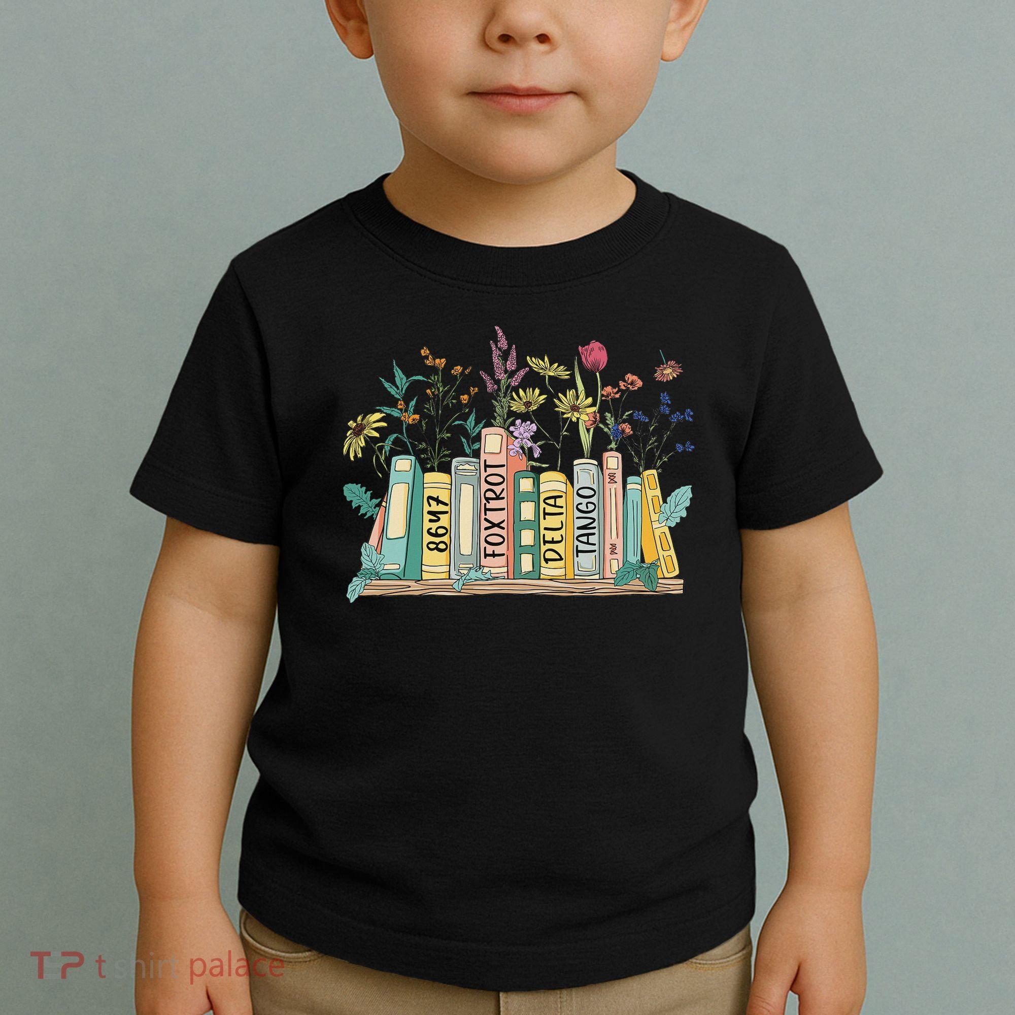 8647 Foxtrots Deltas Tangos Book Flower Toddler T-Shirt