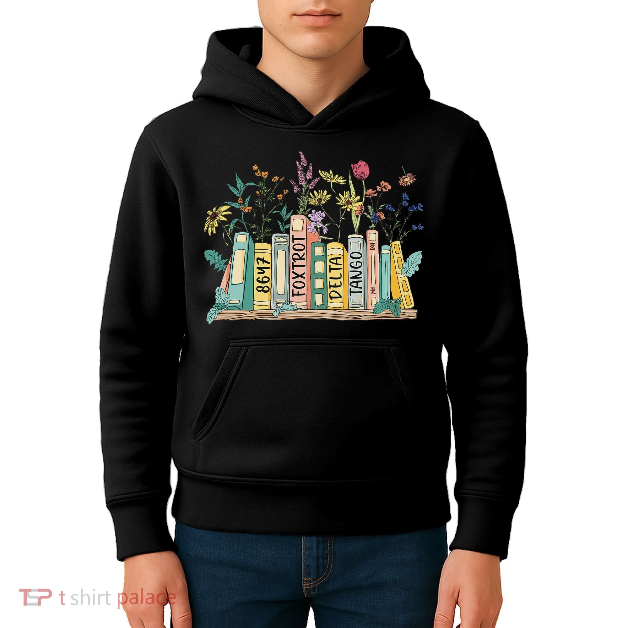 8647 Foxtrots Deltas Tangos Book Flower Kids Hoodie