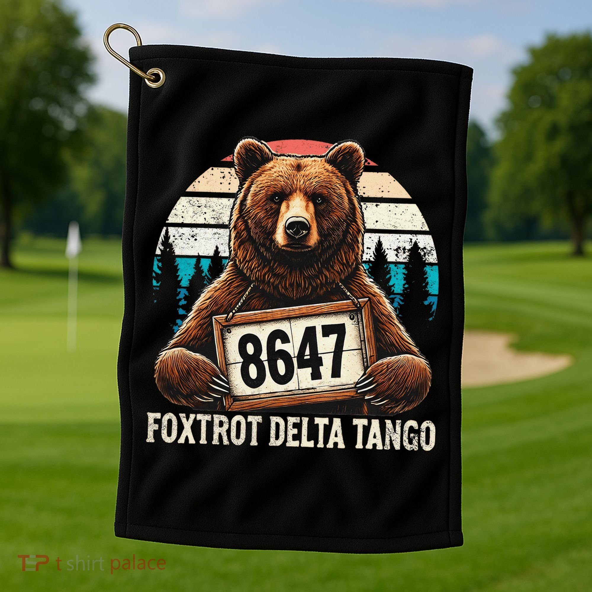 8647 Foxtrot Delta Tango Gift Golf Towel