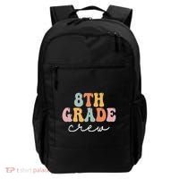 8Th Grade Crew Retro Groovy Happy First Day Of School Gift Backpack thumb 0