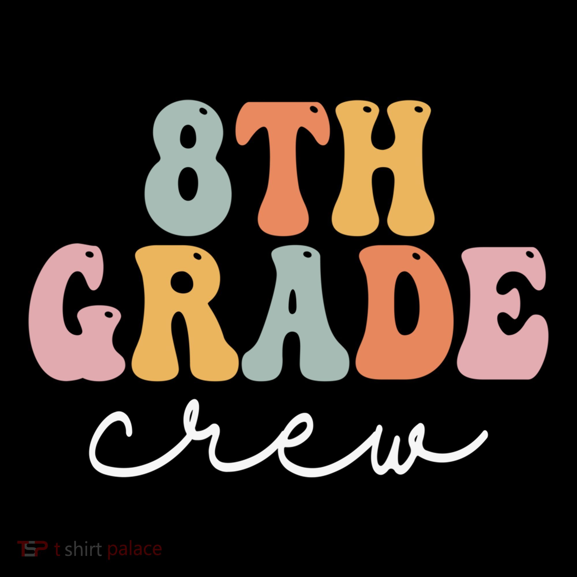 8Th Grade Crew Retro Groovy Happy First Day Of School Gift Coffee Mug