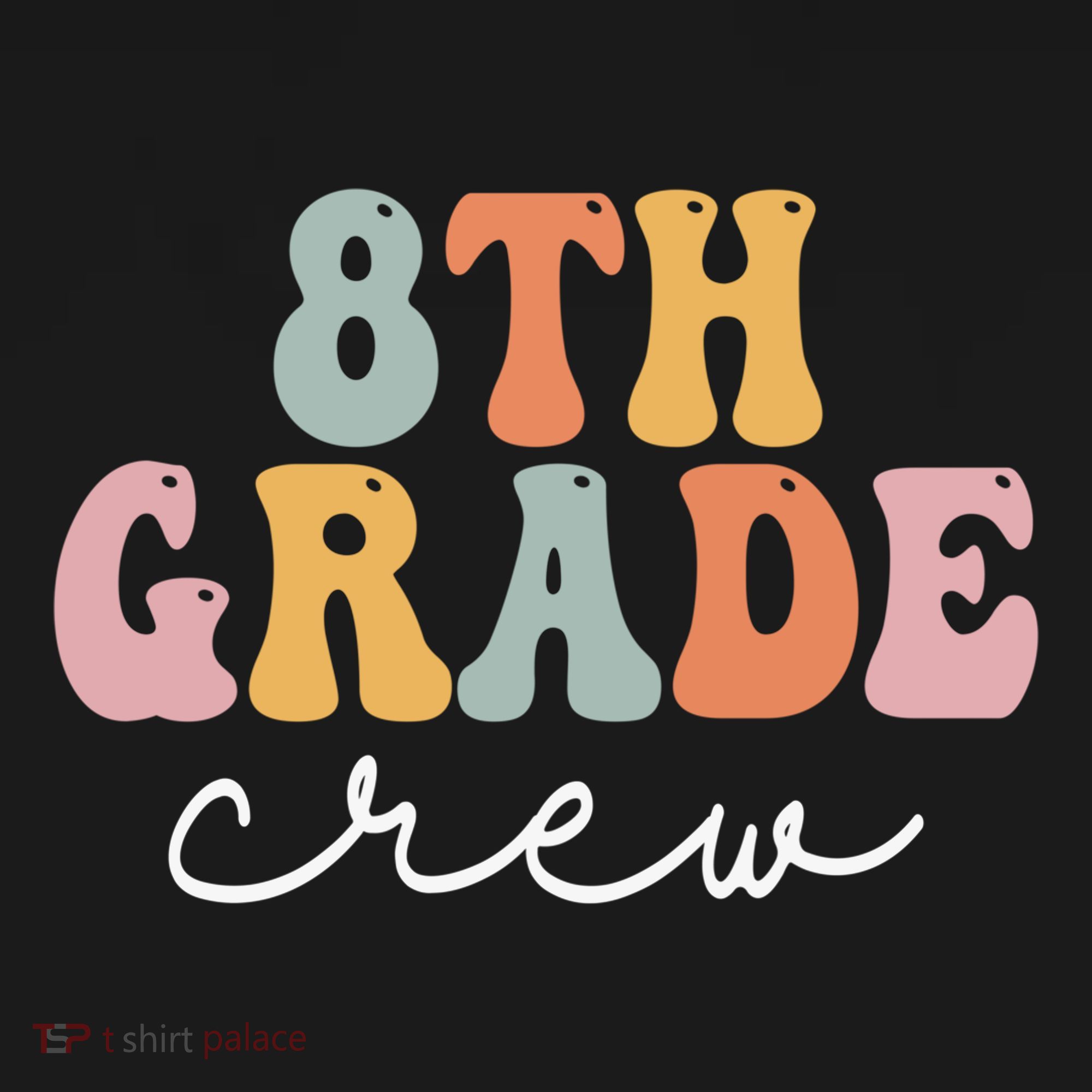 8Th Grade Crew Retro Groovy Happy First Day Of School Gift Women's Hoodie