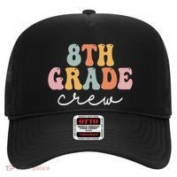 8Th Grade Crew Retro Groovy Happy First Day Of School Gift Hat thumb 0