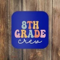 8Th Grade Crew Retro Groovy Happy First Day Of School Gift Coaster thumb 0