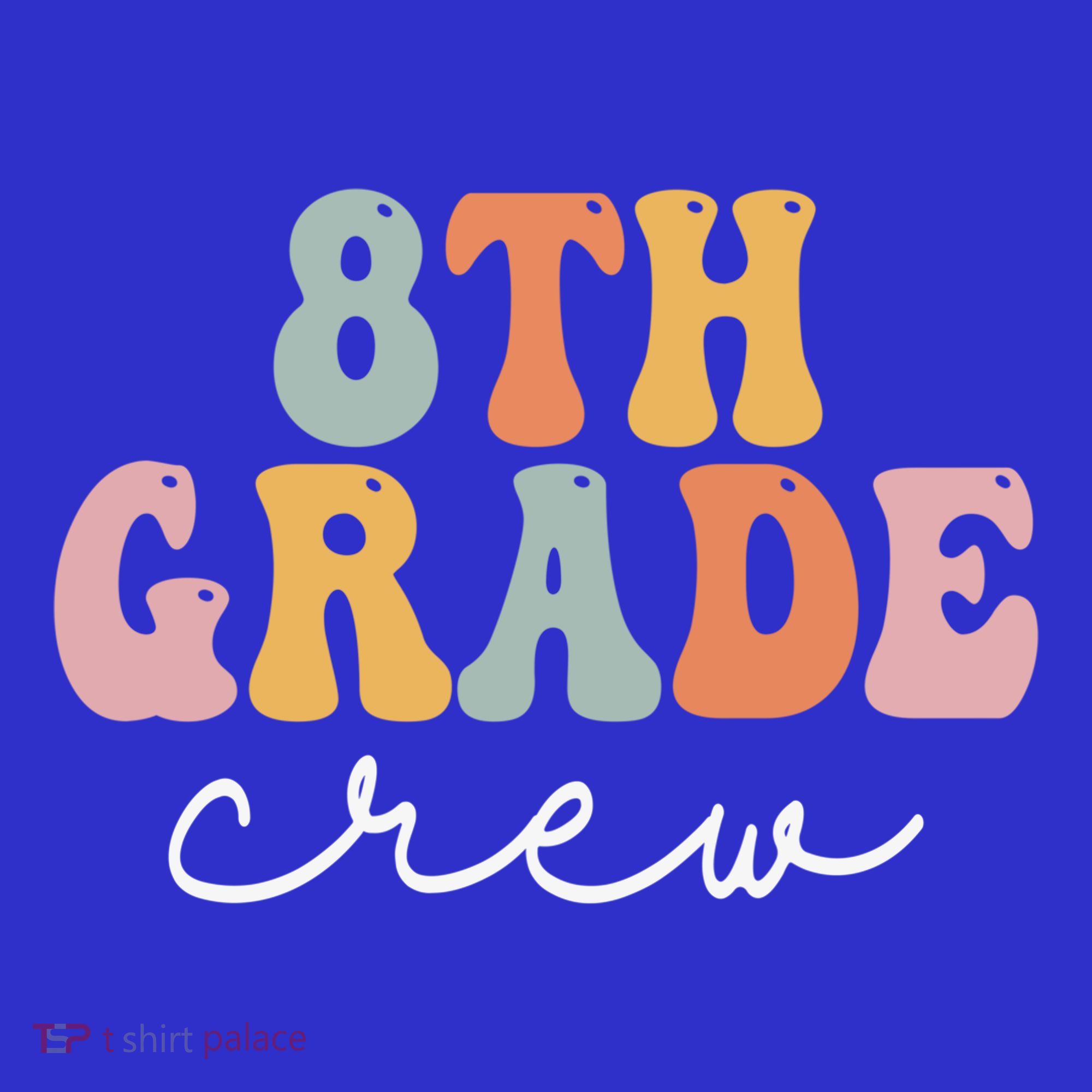 8Th Grade Crew Retro Groovy Happy First Day Of School Gift Mousepad