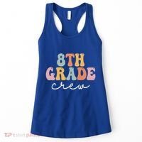 8Th Grade Crew Retro Groovy Happy First Day Of School Gift Women's Tank Top thumb 0