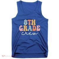 8Th Grade Crew Retro Groovy Happy First Day Of School Gift Tank Top thumb 0