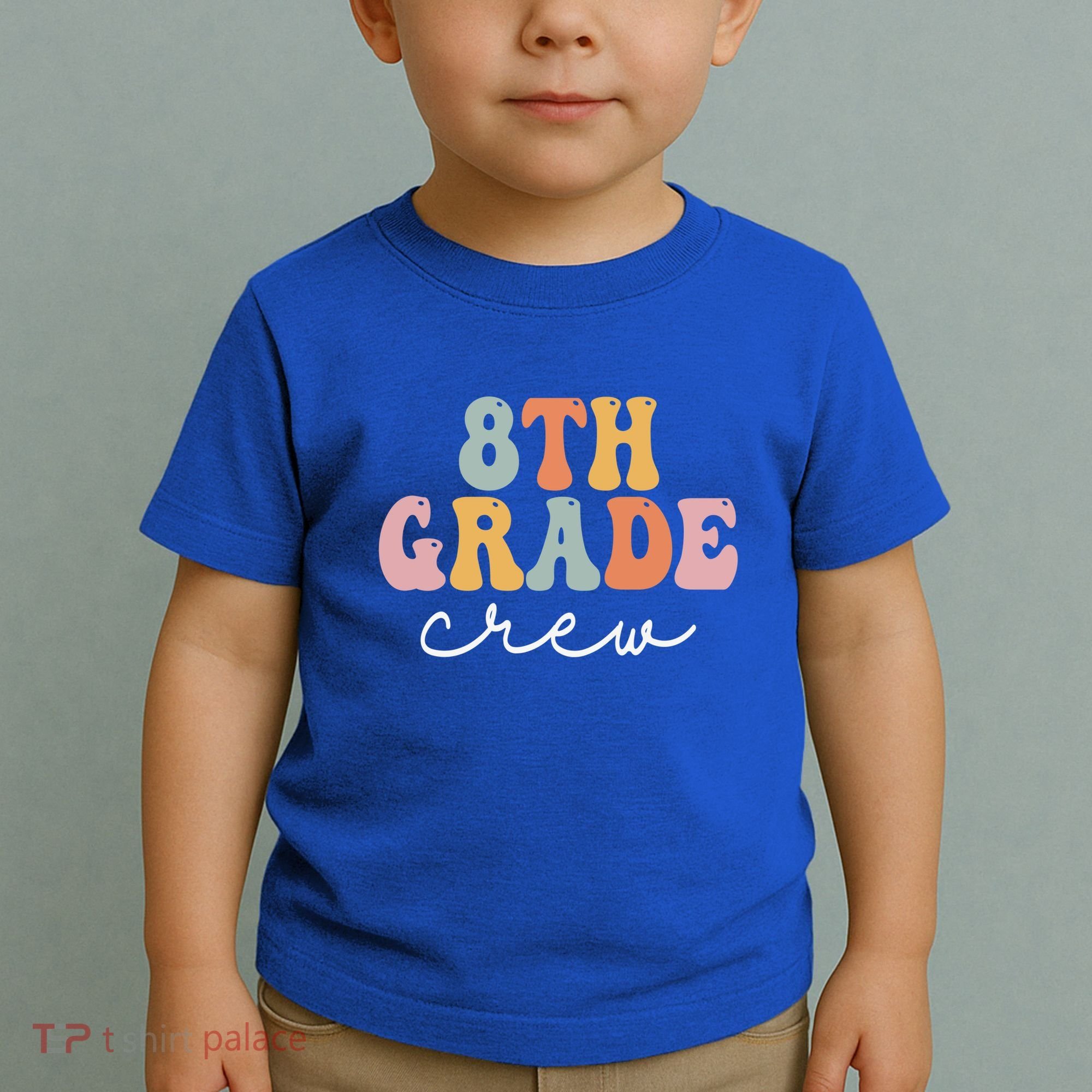 8Th Grade Crew Retro Groovy Happy First Day Of School Gift Toddler T-Shirt