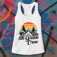 8th Grade Crew Back To School After Camping Trip Love Camp Women's Tank Top thumb 3