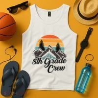8th Grade Crew Back To School After Camping Trip Love Camp Tank Top thumb 4