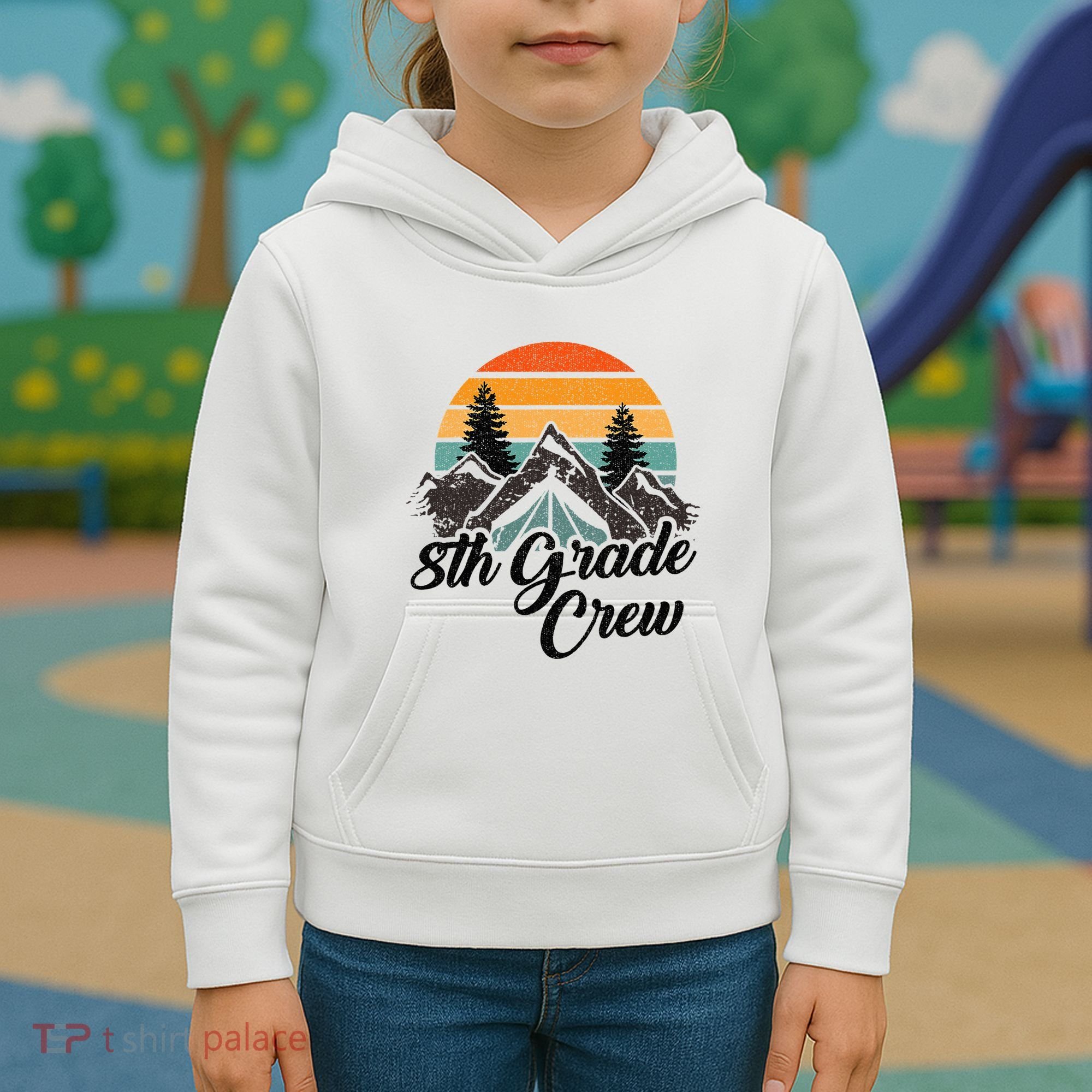 8th Grade Crew Back To School After Camping Trip Love Camp Kids Hoodie