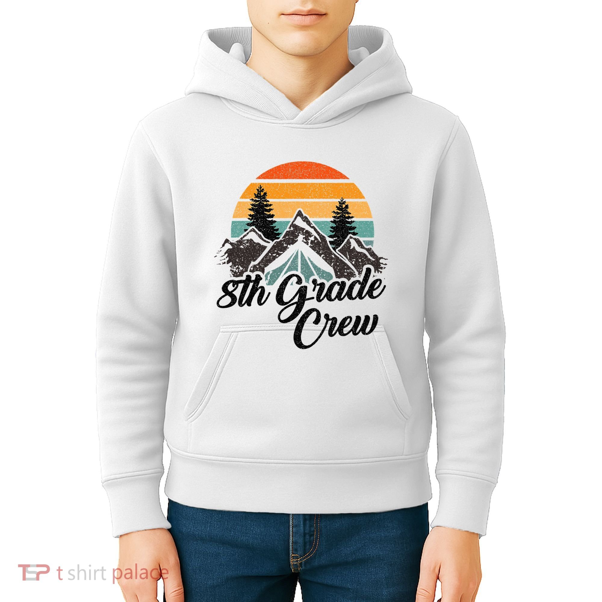 8th Grade Crew Back To School After Camping Trip Love Camp Kids Hoodie