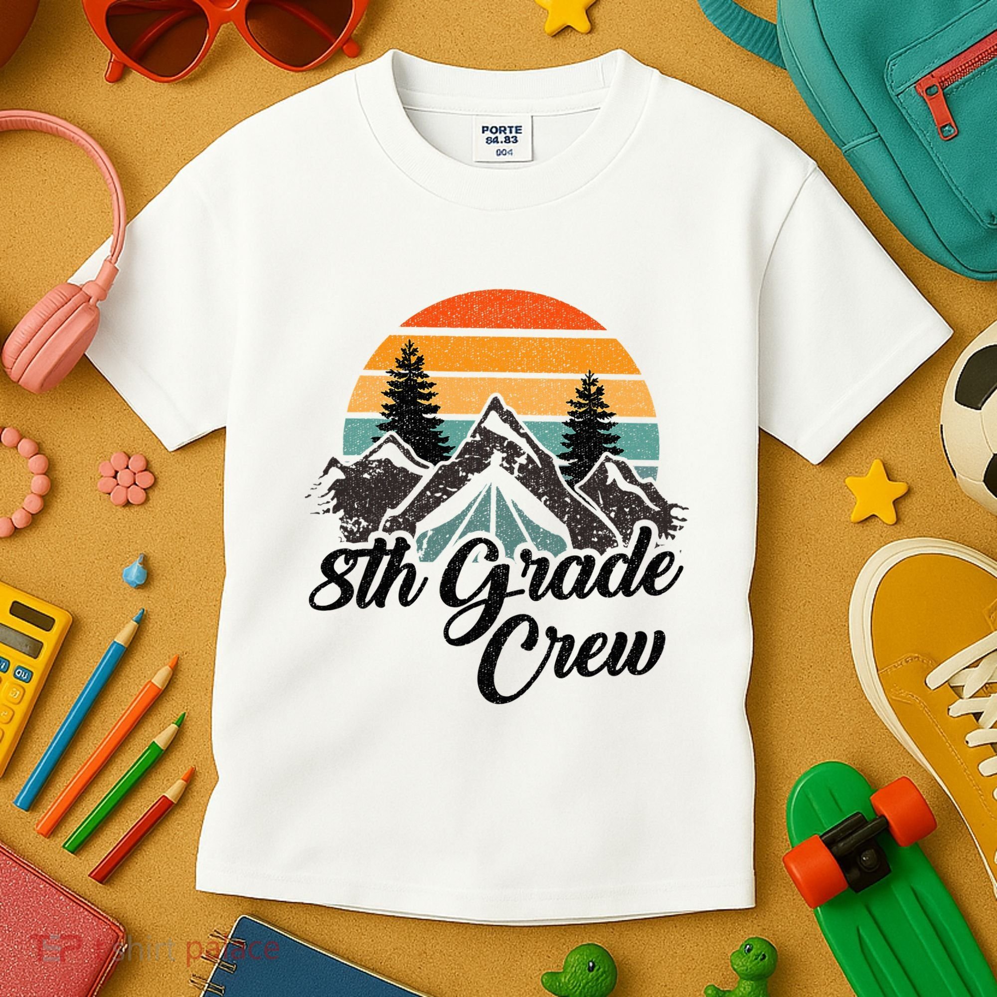 8th Grade Crew Back To School After Camping Trip Love Camp Kids T-Shirt