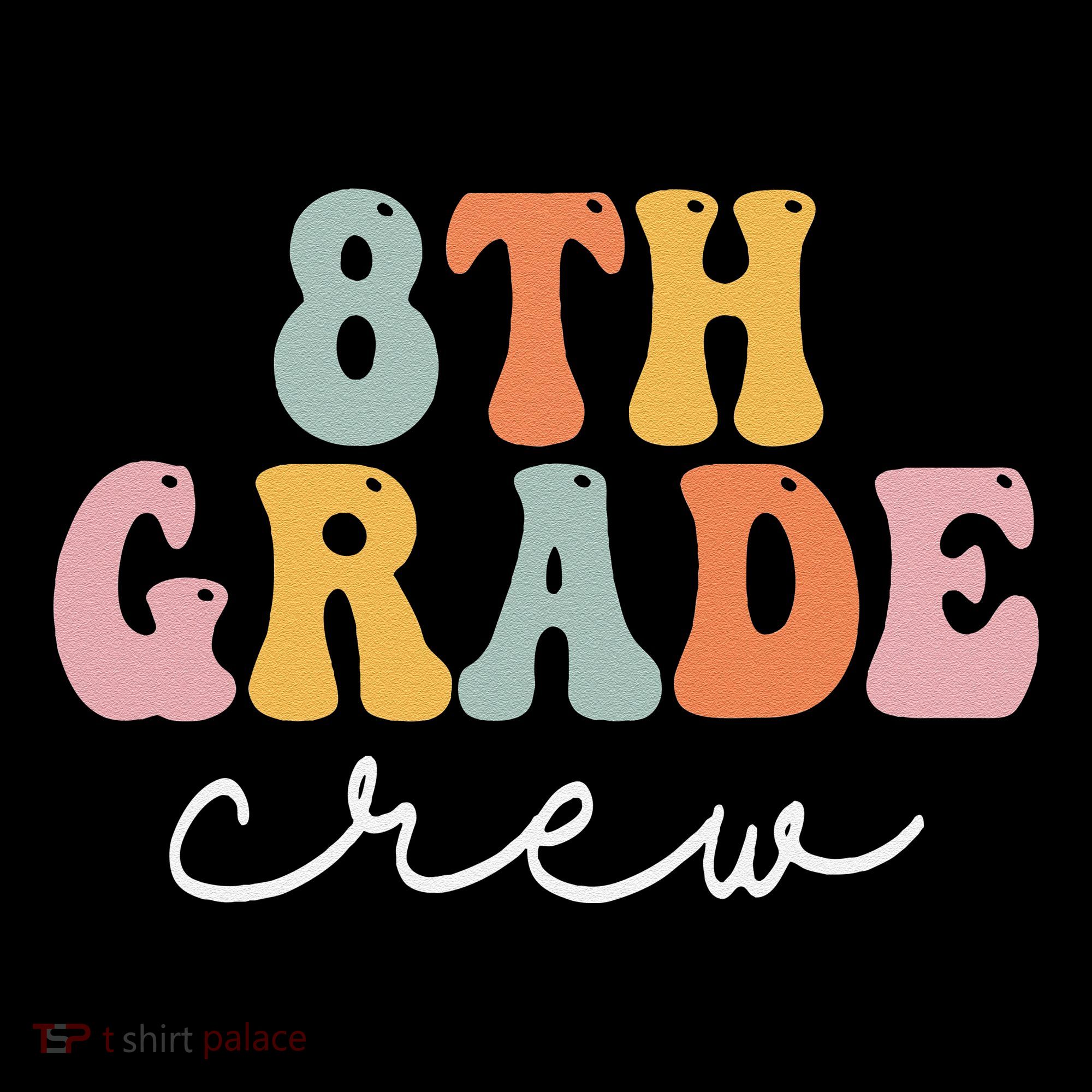 8th Grade Crew Retro Groovy Funny Happy First Day Of School Coffee Mug