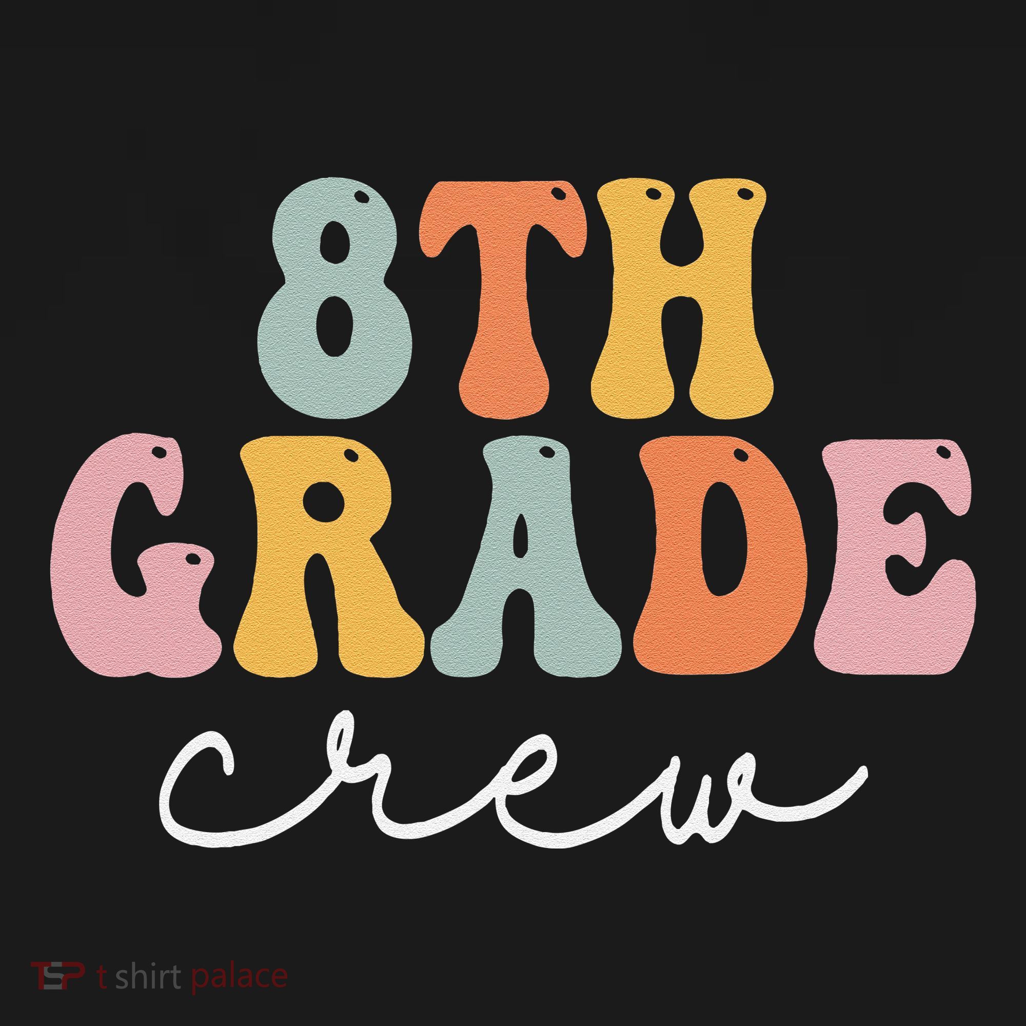 8th Grade Crew Retro Groovy Funny Happy First Day Of School Coaster