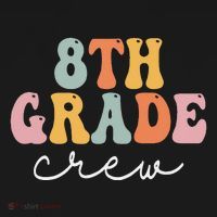 8th Grade Crew Retro Groovy Funny Happy First Day Of School Women's Tank Top thumb 5