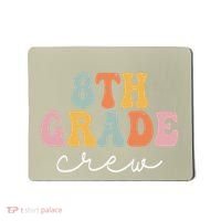 8th Grade Crew Retro Groovy Funny Happy First Day Of School Mousepad thumb 0