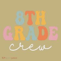 8th Grade Crew Retro Groovy Funny Happy First Day Of School Mousepad thumb 1