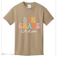 8th Grade Crew Retro Groovy Funny Happy First Day Of School Kids T-Shirt thumb 0