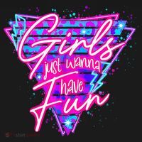 80s Girl Just Wanna Have Fun Nostalgia 1980s Polo thumb 3