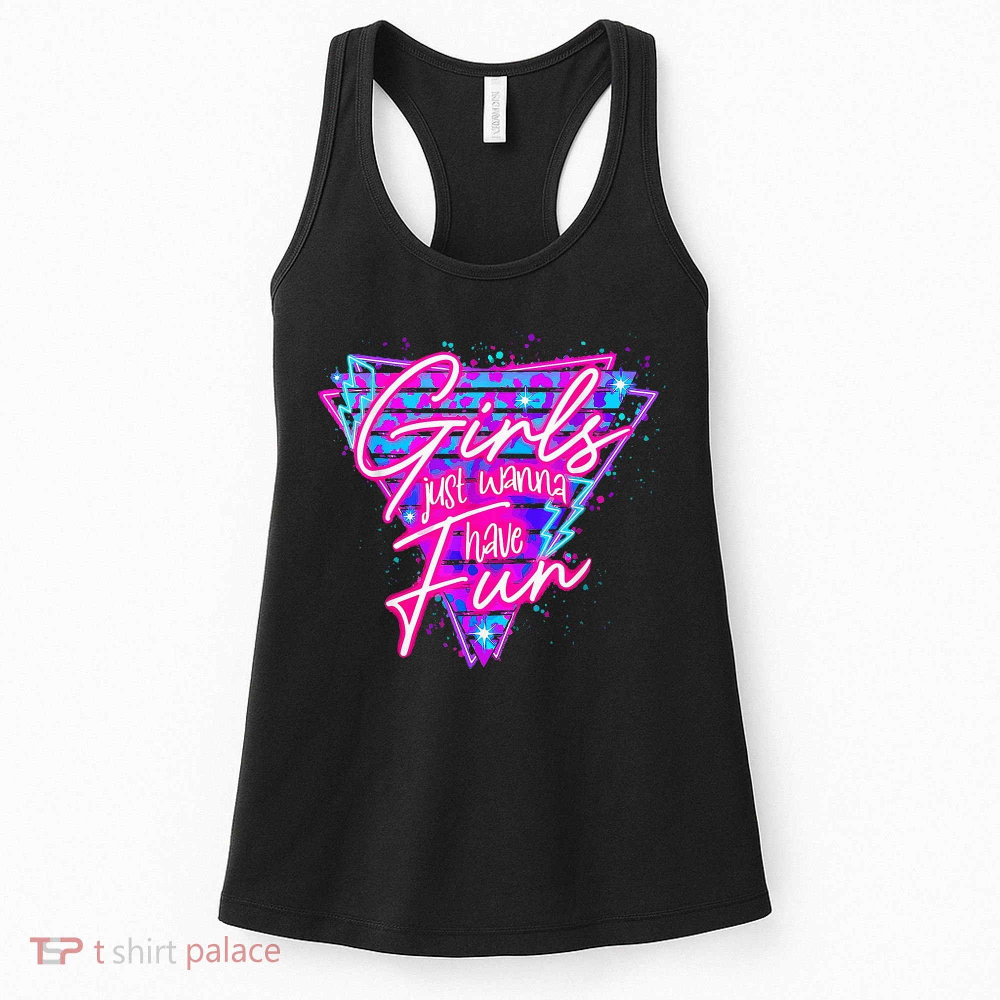 80s Girl Just Wanna Have Fun Nostalgia 1980s Women's Tank Top