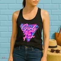 80s Girl Just Wanna Have Fun Nostalgia 1980s Women's Tank Top thumb 2