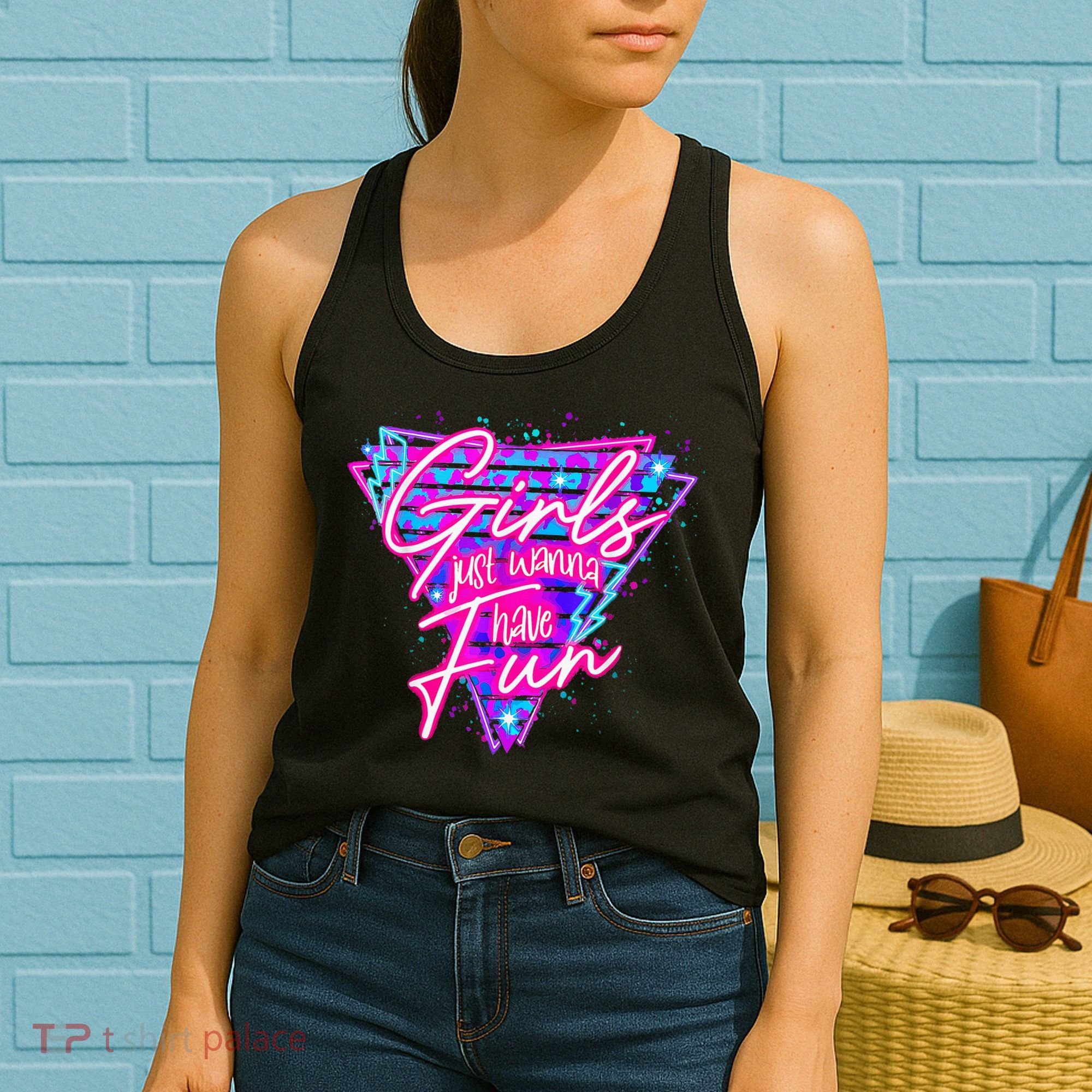 80s Girl Just Wanna Have Fun Nostalgia 1980s Women's Tank Top