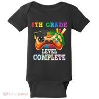 8Th Grade Level Complete Last Day Of School Graduation Baby Bodysuit thumb 0