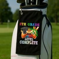 8Th Grade Level Complete Last Day Of School Graduation Golf Towel thumb 2