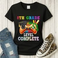 8Th Grade Level Complete Last Day Of School Graduation Women's T-Shirt thumb 3