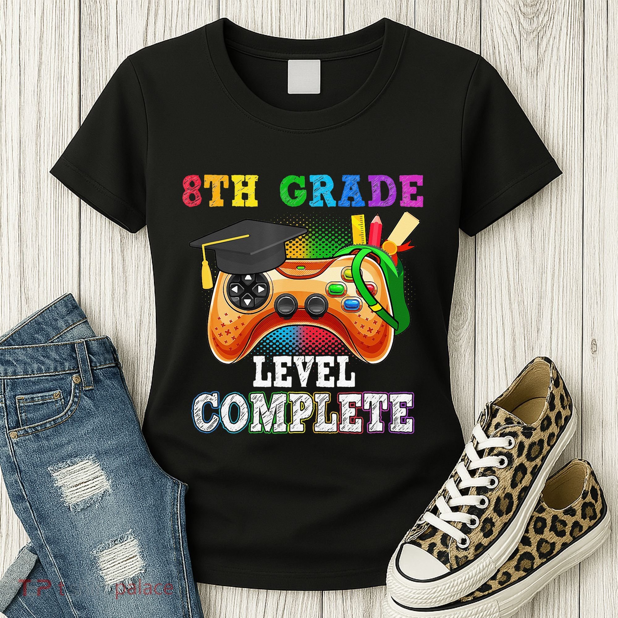 8Th Grade Level Complete Last Day Of School Graduation Women's T-Shirt